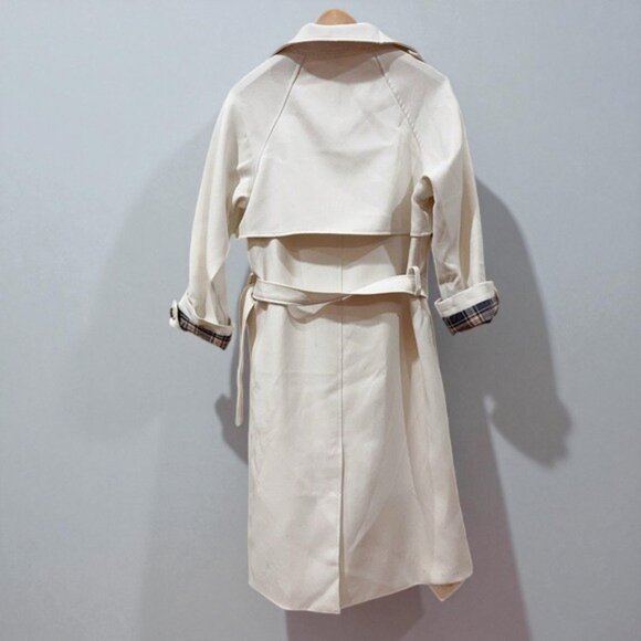NWT J.ING Jing Ellee Beige Belt Trench Coat - Picture 6 of 10